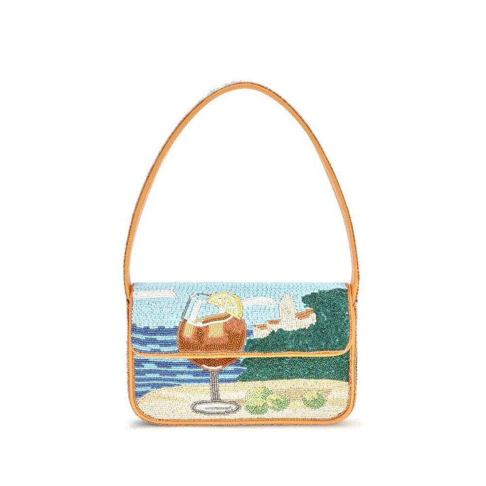 Staud Multicolor Rayon Shoulder Women's Bag